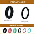 thumbnail image 4 of Avaner 6 Pack 3mm Silicone Wedding Ring for Women, Thin and Braided Rubber Band, Fashion, Colorful, Comfortable fit, Skin Safe, Size 10, 4 of 8