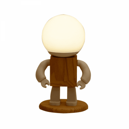 

TIMPCV LED Table Lamp Night Light Desk Lamp 3 Light Colors Bedside Lamp Nightstand Lamps Robot Creative Toys Decorations for Bedroom Living Room Office