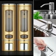 thumbnail image 4 of 1X Double-Head Soap Dispenser 400Ml Dual Head Wall Mount Shower Bath Washing Lotion Soap Shampoo Dispenser, 4 of 4