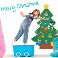 thumbnail image 4 of Árbol de Navidad de Fieltro - Para niños, Decoraciones para árboles de Navidad para colgar en la pared, 4 of 5
