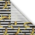 thumbnail image 5 of Ambesonne Indie Grommet Curtain, Stripes Tropical Bananas, 50" x 120", Black White Yellow, 5 of 6