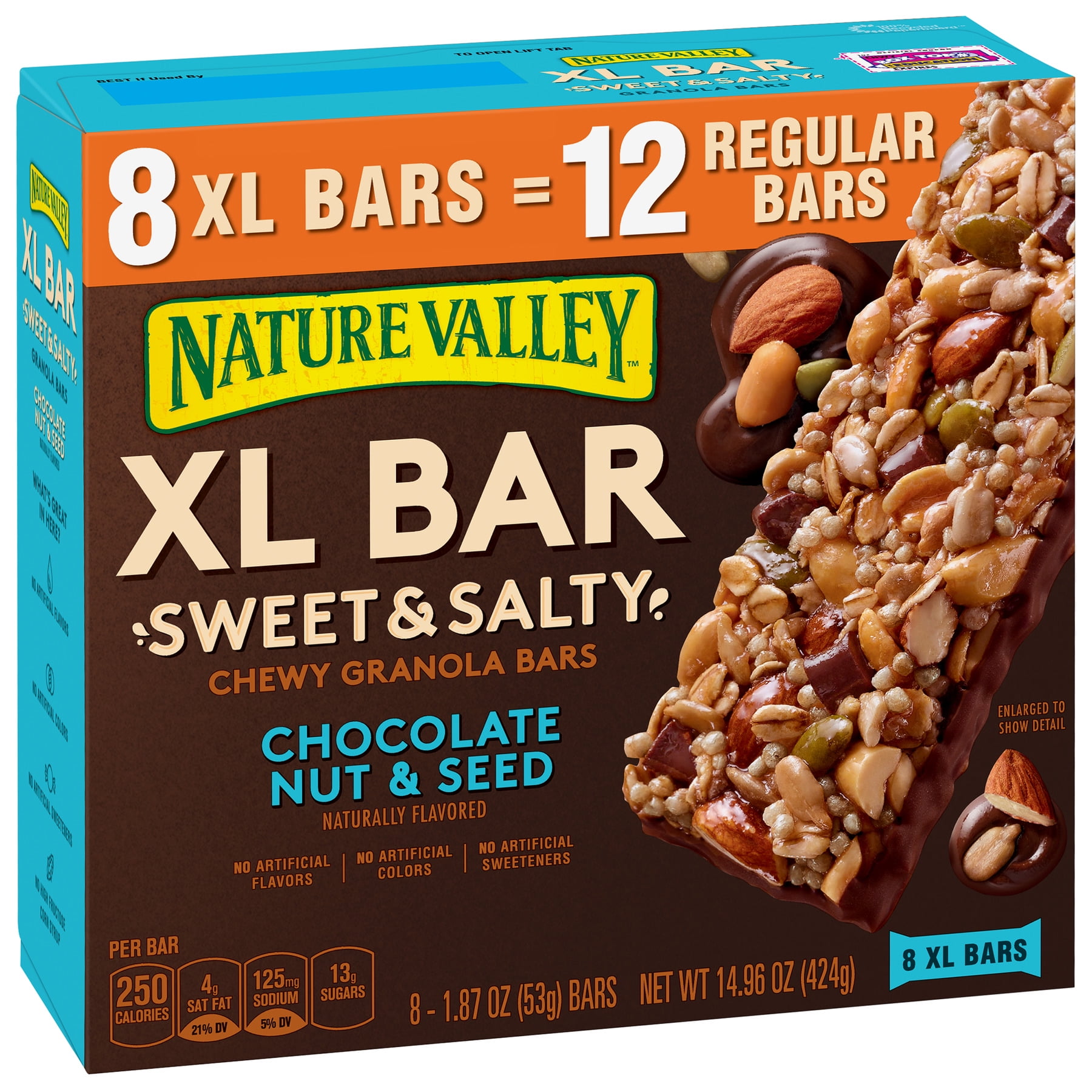Nature Valley XL Sweet & Salty Granola Bars Chocolate Nut & Seed 8 ct