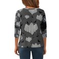 thumbnail image 3 of Abcomgle Girls Halloween Shirts 10-12 Spooky Ghost Bat Graphic Tshirts for Girls Crewneck 3/4 Sleeve Shirts for Kids Fall Funny Cute Top for Girls,3-4 Years, 3 of 5