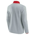 thumbnail image 3 of Men's Fanatics Gray/Red Chicago Blackhawks Hockey Polar Fleece Quarter-Snap Jacket, 3 of 3