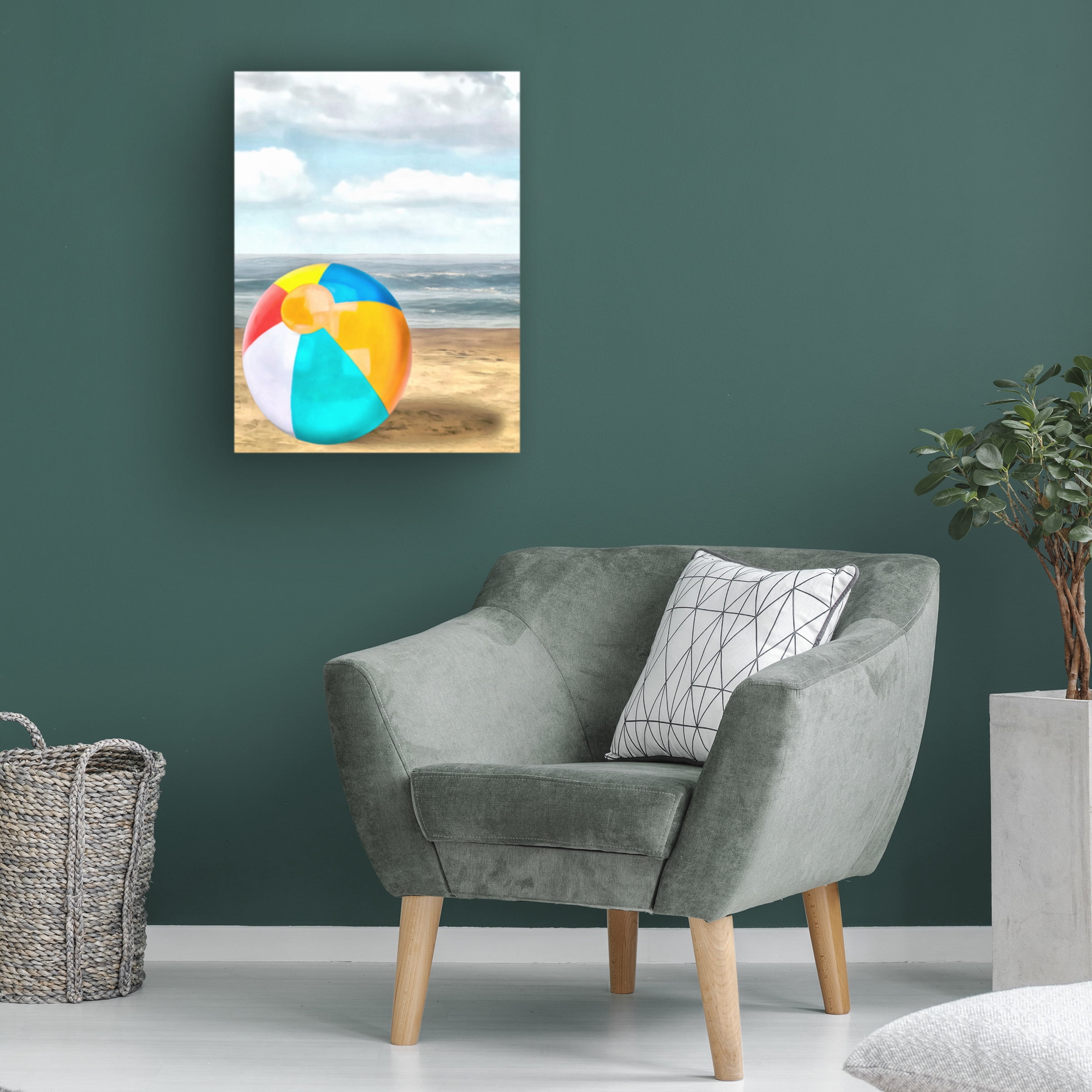 Alonzo Saunders 'Beach Ball I' Canvas Art