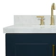 thumbnail image 4 of Ariel Taylor 73 In. Double Oval Sink Vanity With Carrara White Marble Countertop In Midnight Blue, 4 of 11