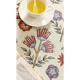 thumbnail image 5 of Fall Floral Linen Tablecloth for Rectangle Tables,French Rustic Table Cloth with Colorful Flowers Pattern,Farmhouse Decor for Kitchen Parties Thanksgiving Christmas New Year,55"*79", 5 of 6