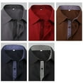 thumbnail image 4 of NOLDARES Mens Dress Shirts Long Sleeve Dress Shirts for Men Cotton Button Down Shirt Regular Big and Tall Dress Shirts(Z01-Grey,4XL), 4 of 4