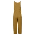 thumbnail image 4 of JJHGVB Overalls for Women Rompers for Mom Popular Women's Pants Solid Color Women's Casual Pants Overalls Cargo Pants Women Women Jumpsuit Gold 3XL, 4 of 5