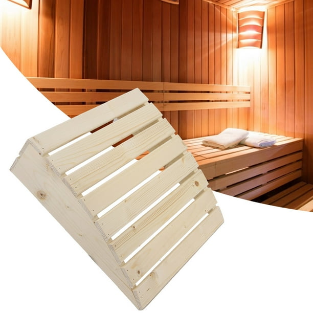 Reposacabezas, práctico y cómodo para sala de sauna, almohada de madera, reposacabezas de madera, rendimiento sólido