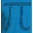 thumbnail image 2 of Pi Day Black Print T-Shirt Heather Sapphire (2XL), 2 of 3