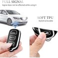 thumbnail image 5 of Key Fob Cover Compatible with Toyota Camry 2002-2006 4 Button Keychain Case Holder Protector,Silver Black, 5 of 6