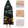 thumbnail image 4 of Halloween Wearable Blanket Cat Pumpkin Hooded Blanket Hooded Cloak Flannel Fleece Shawl for Adult Kids, 4 of 6