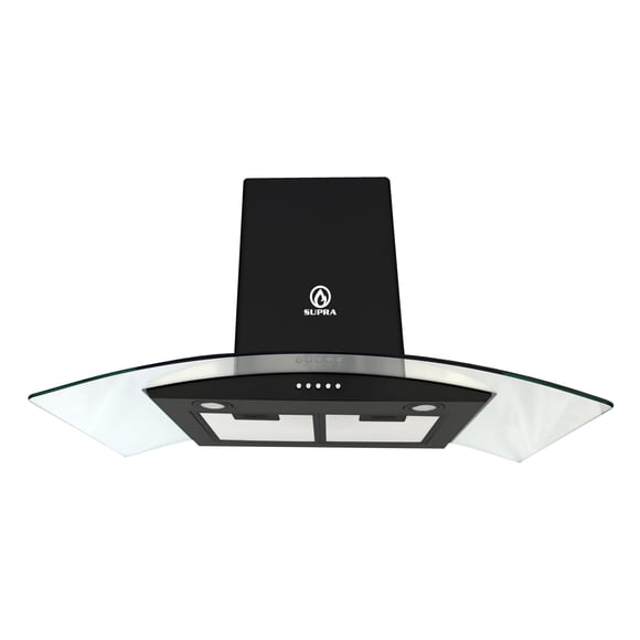 Campana de pared SUPRA CC-90-BLACK 90 cm negro