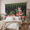 thumbnail image 3 of Mushroom Large Tapestry for Bedroom Wall Hanging Tapestry, Fox Botanical Leaf Green Black Butterfly Ceiling Backdrop Tapestries Poster Blanket Wall Decor for Teens Room Living Room Dorm 100" x 59", 3 of 8