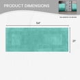 thumbnail image 4 of Home Weavers Classy Bathmat 100% Cotton Tufted Bath Rug, Extra Soft and Absorbent Bath Rugs, Machine Washable bath rugs for Bathroom, 21"x54" Runner, Aqua, 4 of 9