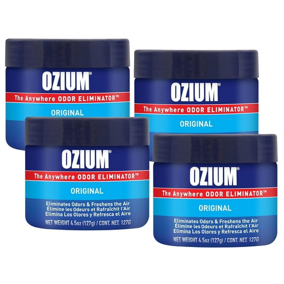 Ozium Gel Smoke and Odors Eliminator, Air Freshener Original Scent, Pack of 4