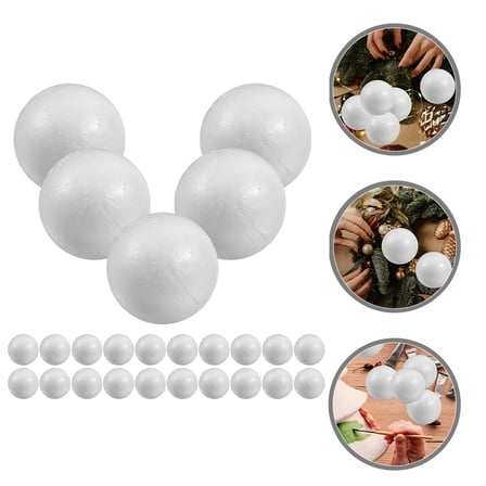 LOLIPPYY 25-Pack White Polystyrene Craft for Decorations and Creative Craft Projects