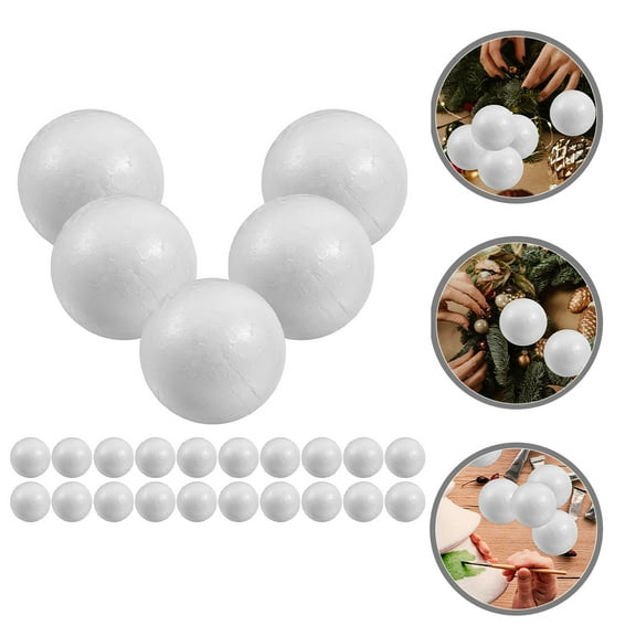 LOLIPPYY 25-Pack White Polystyrene Craft for Decorations and Creative Craft Projects