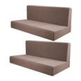 thumbnail image 5 of AMLESO 4Pcs Camper Cushion Covers RV Seat Covers Comfort Breathable Bench Covers RV Stretch Sofa Seat Slipcovers Furniture Protector Light Coffee, 5 of 10