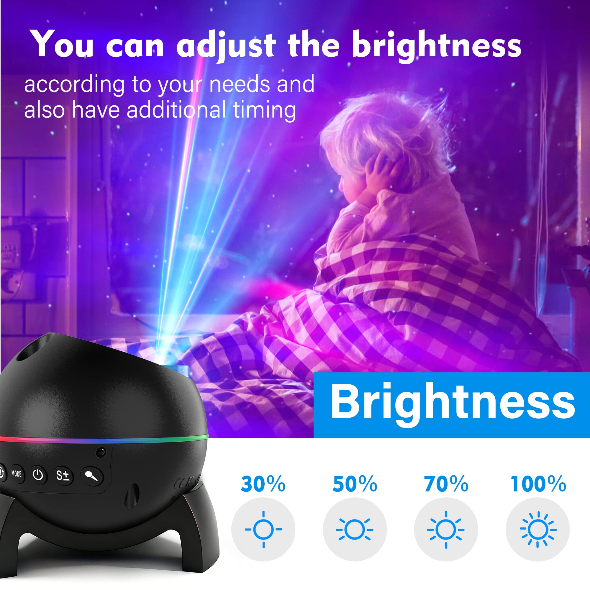 DAYBETTER Moon Star Galaxy Projector, Color Changing Ceiling Lamp,Gifts Girls Night Lights