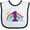 White and Navy, variant on Inktastic 1st Birthday Rainbow Girls Baby Bib