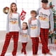 thumbnail image 2 of Pijamas familiares navideños a juego, conjuntos de pijamas a cuadros blancos y negros para mascotas, Navidad en julio, 2 of 4