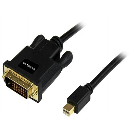StarTech.com MDP2DVIMM3B 3 ft Mini DisplayPort to DVI Adapter Cable - Mini DP to DVI Video Converter - MDP to DVI Cable for Mac / PC 1920x1200 - 1 pack