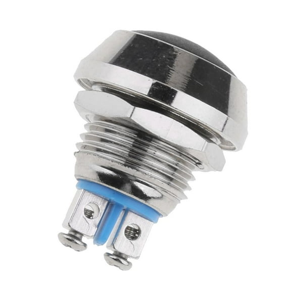 1pc Pulsador Momentáneo con./. Interruptor de Botón para Coche - 19m m 2A 250V DC Negro DYNWAVEMX Interruptor de botón momentáneo