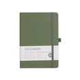 thumbnail image 1 of Cuaderno A5 verde con textura de tela y correa., 1 of 5