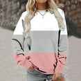 thumbnail image 3 of Jsaierl Women's Sweatshirts Cute Color Block Sweatshirts Crewneck Dressy Casual Pullover Tops Trendy Long Sleeve Shirts, 3 of 5