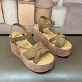 thumbnail image 5 of Viluyesy Womens Heeled Sandals, Ankle Strap Platform Open Toe Elegant Wedge Shoes Khaki, 5 of 5