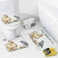 thumbnail image 4 of 4 Pcs Shower Curtain Sets Chicken Mom Era Shower Curtain Set with Curtain Rug Toilet Cover And U Shaped Mat Mom Gifts Mothers Day Birthday Gifts 12 Plastic Hooks for Bathtub Decor 72inch X 72inch, 4 of 8