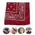 thumbnail image 4 of ziyahi 3 Pcs Foulard Carrée Imprimée pour Femmes Hommes Bandeau de Cyclisme Mode Polyester, Rouge Vin, 4 of 7