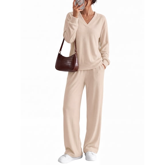 MINTREUS Women's 2 Piece Matching Lounge Sets Soft Loungewear 2026 Trendy Fall Outfits