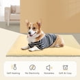 thumbnail image 2 of HOMEIORA 1 Pack Self Warming Cat Bed for Indoor Fluffy Self Heating Pet Pad with Washable Cover Non Slip Dog Bed for Small Dogs, 24" x 18", Beige, 2 of 7
