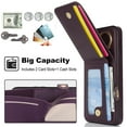 thumbnail image 4 of Allytechgroup Wallet Case for Samsung Galaxy S23 FE with Card Slots, RFID Blocking Ring Holder Kickstand Bumper Anti-Scratch Slim Phone Case Cover for Galaxy S23 FE, Purple, 4 of 8