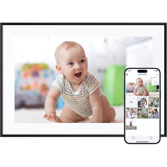 Dragon Touch 10.1'' Digital Picture Frame, 16GB WiFi Electronic Photo Frame,1920*1080 FHD IPS Touchscreen,Best Christmas Gifts for Mom&Grandparents