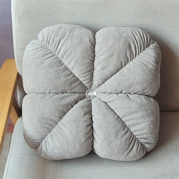 Orangide Velvet Chair Cushion, 14" Round Floral Pillow with Adjustable Strap for Office Chair Ottoman Floor Mat, Indoor Outdoor Seat Cushion