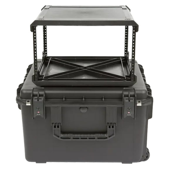 SKB iSeries 6U Fly Rack, Waterproof Polypropylene Hard Case for Storage, 20 Inch