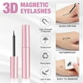 thumbnail image 2 of 10 Pairs Magnetic Eyelashes Eyeliner Set, Natural Look, Reusable False lashes, No Glue, 2 of 6
