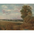 thumbnail image 2 of Lionel Constable 14x12 Black Ornate Wood Framed Double Matted Museum Art Print Titled: Landscape at Hampstead, with Harrow in the Distance (1849 - 1855), 2 of 5