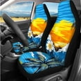 thumbnail image 2 of Uorisanigo Hawaiian Sunset 14 Pieces Car Seat Covers Sets with Comfortable Cars Headrest Cover Car Steering Wheel Cover and Seat Belt Pads Auto Console Cover Water Cup Pad for Cars SUVs, 2 of 6