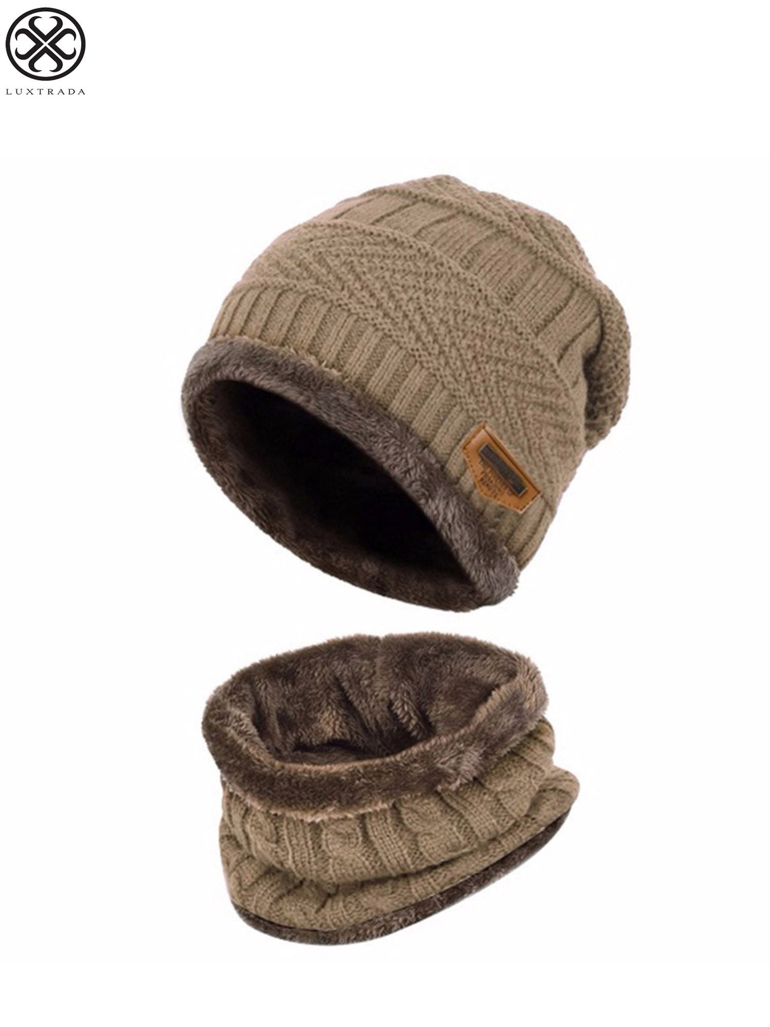 Thick Beanie Cap + Scarf 