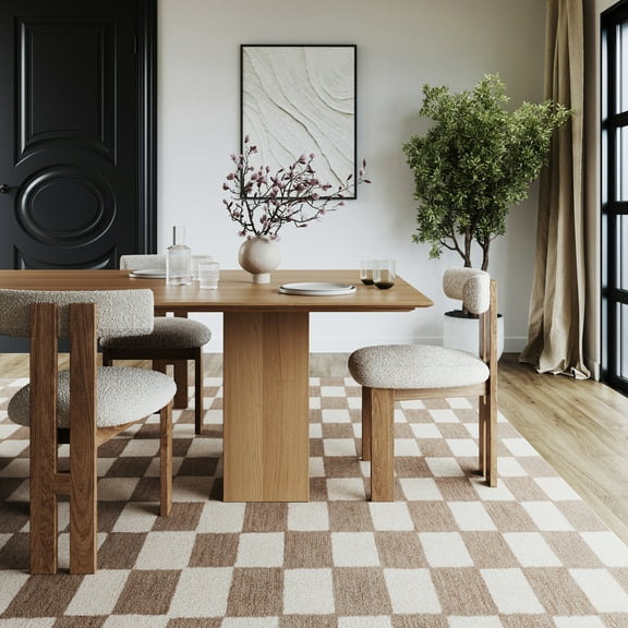 nuLOOM Quinarae Checkered Wool-Blend Rug, 8' 6" x 11' 6", Quinarae Taupe