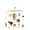 Brown, variant on Felt Hot Balloon Baby Crib Mobile, Wooden Nursery Mobile with Clouds & Pom Poms, Boho Hanging Decor for Bassinet & Infant Room