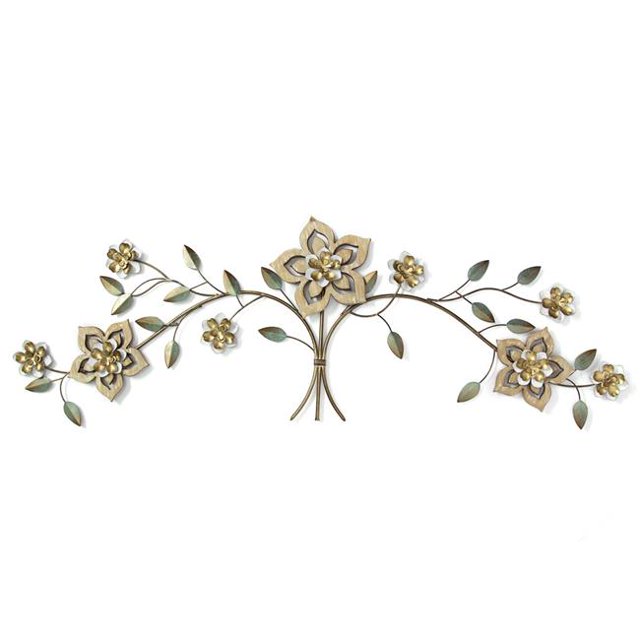 Stratton Home Decor S09579 Wood Flower Over the Door Wall Decor