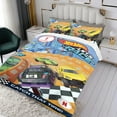 thumbnail image 3 of Hot Wheels: A Correr Conjunto de sábanas temático, trío de piezas, cómodo y amigable con la piel, diseño único, regalo de decoración para el hogar para familiares, amigos y fans,140cm *210cm, 3 of 6