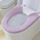 thumbnail image 5 of Toilet Seat Cover Bathroom Soft Thicker Warmer With Snaps Fixed Stretchable Washable Fiber Cloth Toilet Seat Covers Pads Reusable Easy Installation Cleaning, 5 of 8