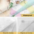 thumbnail image 4 of Easter Rabbit No Hooks Shower Curtain with Snap-in Liner Watercolor Spring Bunny Eggs Floral Colorful Plaid Shower Curtains for Bathroom, Waterproof, Easy Install, Washable 48"x72", 4 of 9